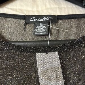 Black and gold mesh metallic dress